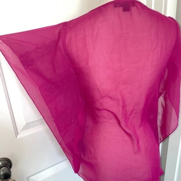 Rampage | Vintage Y2K 2000s Magenta Sheer Sequin Blouse, Size S - Picture 6 of 12